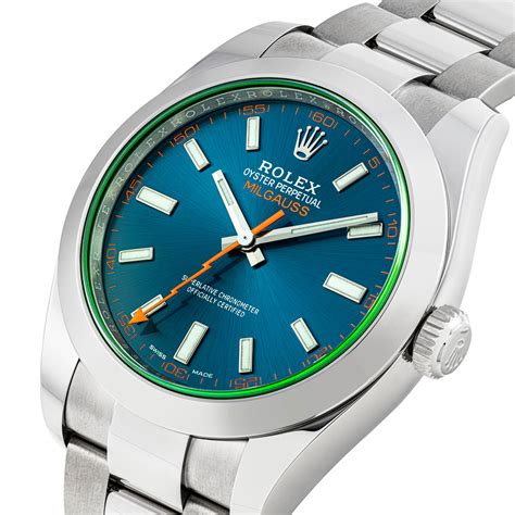 rolex milgauss 116400gv z blue.